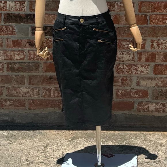 Express black pencil denim midi skirt / 6 / Excellent condition - Picture 8 of 13